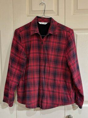 Riders by Lee Fleece Lined Flannel Shirt Size Medium. In Good Condition